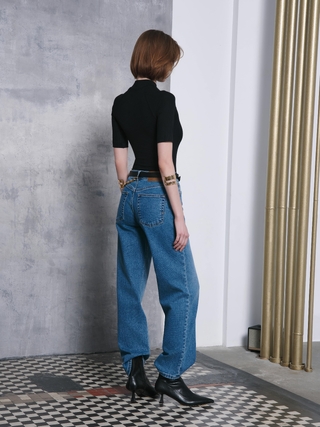 CONTE CON-636 Джинсы wide leg из eco-friendly денима