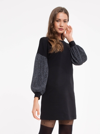 CONTE LPL 851 Платье А-силуэта с объемными рукавами из люрекса