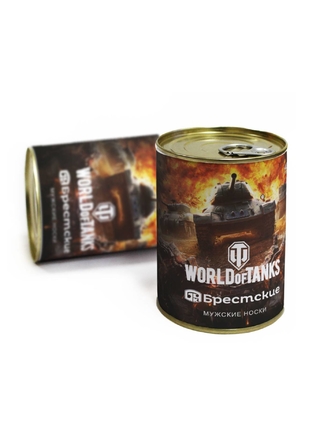 Брестские Носки мужские В БАНКЕ 2131В WORLD OF TANKS (средней длины)