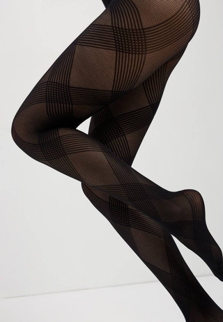 CONTE MUSIC Колготки женские с диагональными полосами