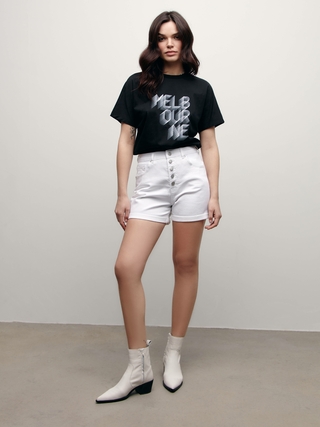 CONTE CON-446 Джинсовые шорты на пуговицах