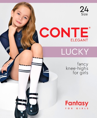 CONTE Гольфы с контрастными полосами из микрофибры LUCKY