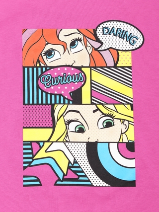 CONTE DISNEY LD 2011 Ярко-розовая футболка с рисунками по лицензии