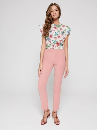 CONTE INDIANA Укороченные брюки свободного кроя из вискозы с эффектом "ощущение шелка"