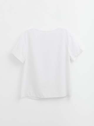 CONTE LBL 1187 Полупрозрачная блузка в фактурную полоску