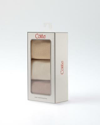 CONTE Носки удлиненные хлопковые (3 пары) женские