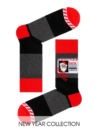 DIWARI Новогодние носки "Санта-Клаус" с пушистой нитью