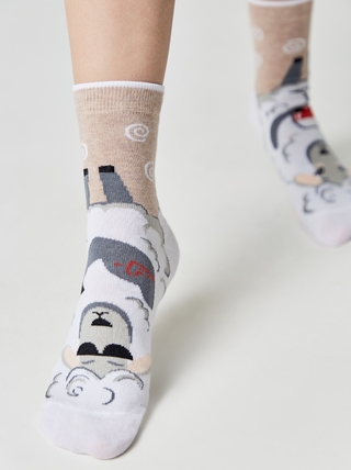 CONTE HAPPY Хлопковые носки с рисунками "Овечка и барашек"