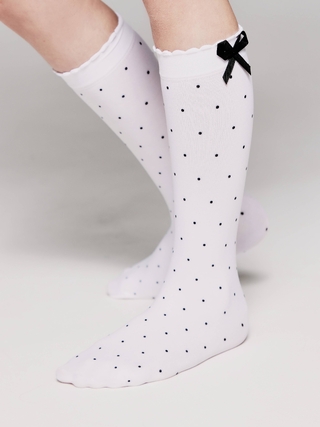 CONTE EVIE Гольфы в точку с декоративным бантом 