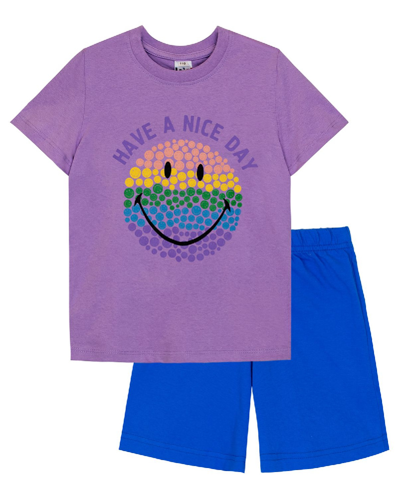 Комплект для девочки (джемпер кор.рукав+шорты)