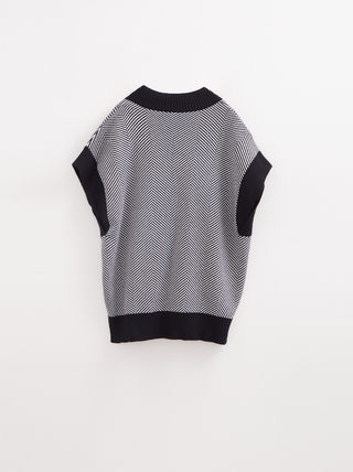 CONTE Жилет объемного силуэта с жаккардовым переплетением LDK 2393