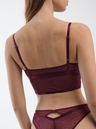 CONTE SAVAGE LBE 2534 Бюстье из анималистичного кружева и сетки