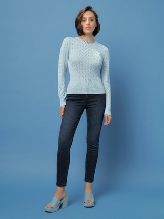 CONTE LDK 284 Джемпер с ажурным узором из пряжи с хлопком