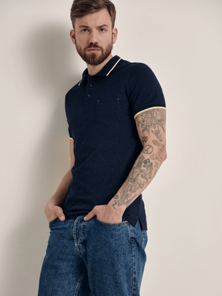 DIWARI MD 944 Футболка-поло с контрастной отделкой 