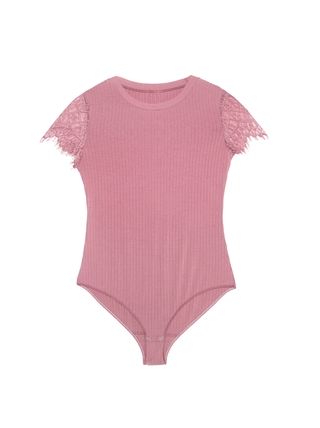 CONTE LBD 1034 Фактурный боди-топ из вискозы премиального качества с кружевом