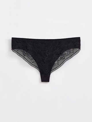 CONTE LIGHT DAY LBR 1273 Трусы «бразилиана» из хлопка с кружевом женские
