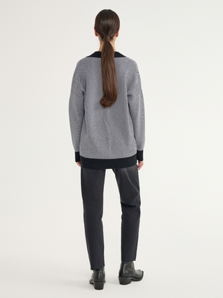 CONTE Кардиган объемного силуэта с жаккардовым переплетением LDK 2392