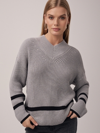 CONTE Джемпер объемного силуэта из пряжи с хлопком LDK 2398