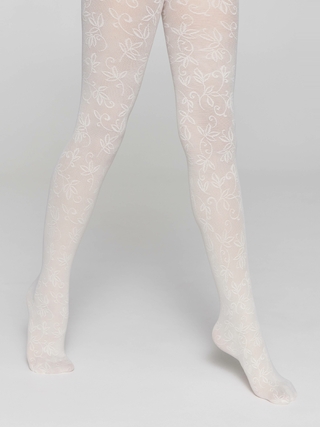 CONTE KETTY Эластичные колготки с ажурным цветочным рисунком 