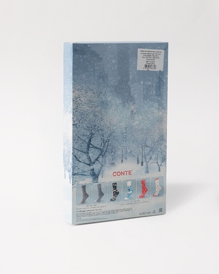 CONTE ELEGANT NEW YEAR 21С-76СП (4 пары), 24С-73СП (2 пары) Набор чулочно-носочных изделий носки женские