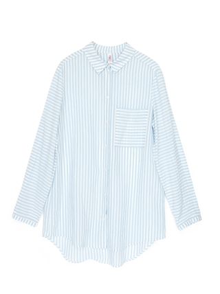 CONTE LBL 1096 Рубашка в полоску из вискозы премиального качества