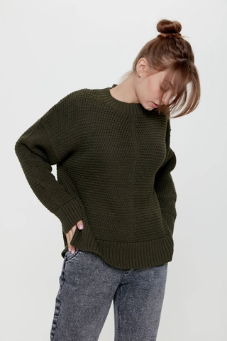 CONTE LDK 224 Удлиненный рельефный джемпер