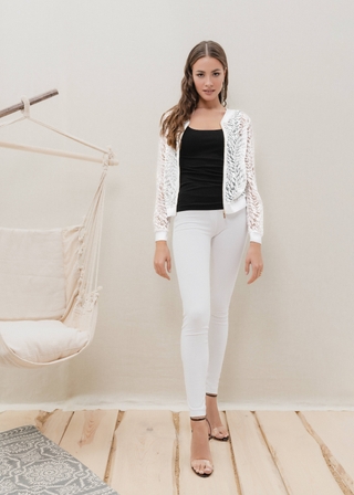 CONTE LJ 903 Ультрамодный бомбер из кружева женский