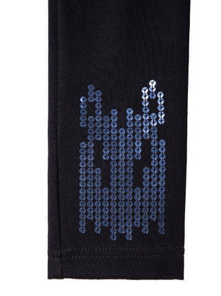 CONTE MINI TWINKLE Ультрамодные джеггинсы с вышивкой из пайеток 