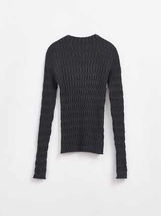 CONTE LDK 214 Фактурный джемпер из пряжи с акрилом и оригинальными манжетами с вырезом для пальца