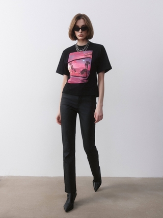 CONTE CON-698 Джинсы straight «под кожу» с высокой посадкой