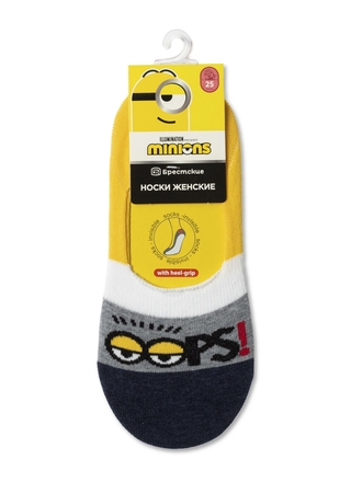 Брестские Active 1324 (Подследники С Антискользящим Покрытием На Пятке, Minions) Носки женские