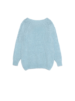 CONTE LDK 077 Вязаный джемпер с косами из объемной пряжи с шерстью и мохером