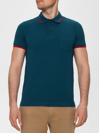 DIWARI MD 944 Футболка-поло с контрастной отделкой 