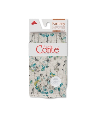 CONTE FANTASY Носки с принтом из смесовой пряжи с хлопком и льном