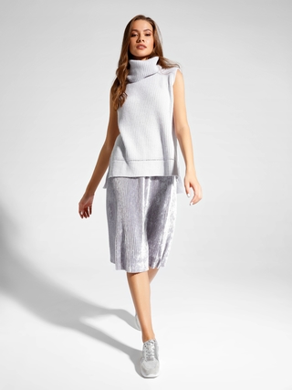 CONTE LDK 071 Вязаный шерстяной жилет без рукавов