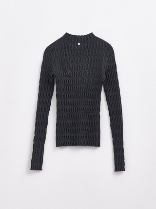 CONTE LDK 214 Фактурный джемпер из пряжи с акрилом и оригинальными манжетами с вырезом для пальца