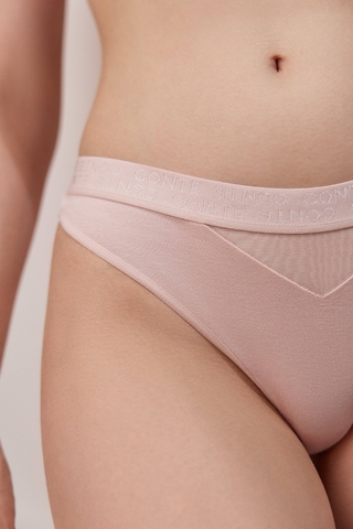 CONTE DOUBLE CONTE LBR 2261 Трусы «бразилиана» из бамбука и эластичной сеточки