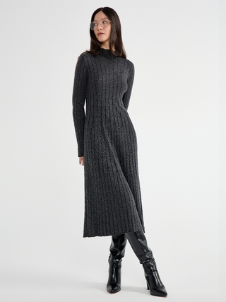 CONTE Платье-midi прилегающего силуэта из пряжи с шерстью LDK 2391