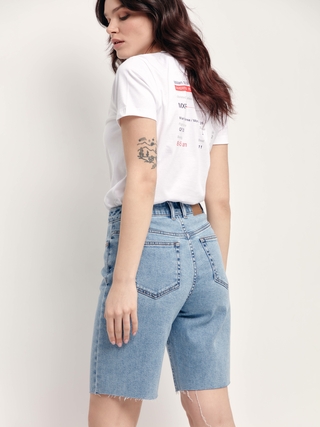 CONTE CON-429 Джинсовые шорты с необработанным краем CONTE CON-429 Джинсовые шорты с необработанным краем