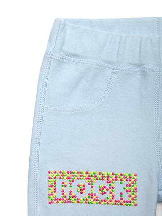 CONTE ROCK STAR Джеггинсы с ярким рисунком из неоновых стразов 