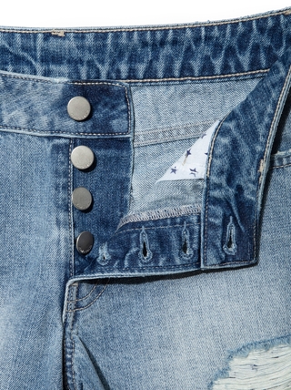 CONTE CON-132 Джинсовые eco-friendly шорты c эффектом потертости