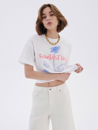 CONTE CON-641 Белые джинсовые шорты с необработанным краем