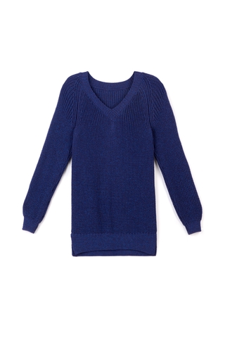 CONTE LDK 040 Экстрамягкий удлиненный пуловер с объёмной вязкой и мерцающим блеском