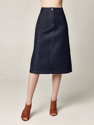 CONTE CON-497 Джинсовая юбка с боковыми карманами