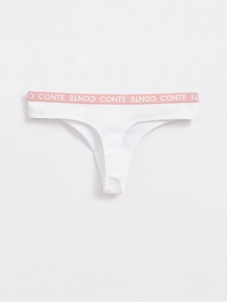 CONTE ACTIVE BASE LST 1259 Трусы «Стринг» из хлопка в рубчик женские