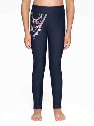 CONTE PUNK FUN Джеггинсы с оригинальным рисунком "Цепочки" 