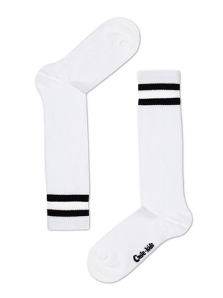 CONTE-KIDS Однотонные хлопковые гольфы со вставками из прозрачной сетки TIP-TOP