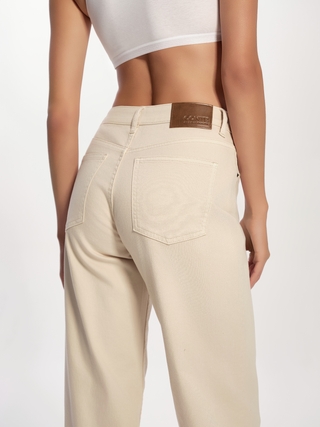 CONTE CON-735 Джинсы straight из eco-friendly денима с необработанным краем