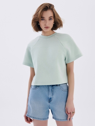 CONTE CON-561 Джинсовые шорты с высокой посадкой и разрезами