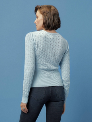 CONTE LDK 284 Джемпер с ажурным узором из пряжи с хлопком